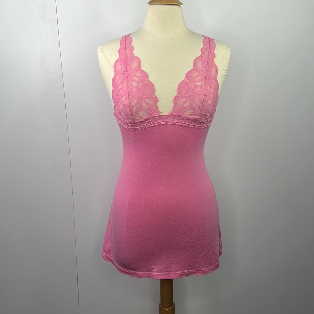 La Senza Floral Lace Lingerie Top Womens Size S Pink